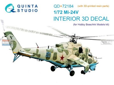 QTSQD72184R 1:72 Quinta Studio 3D Decal - Mi-24V Hind + Resin (HBS kit)