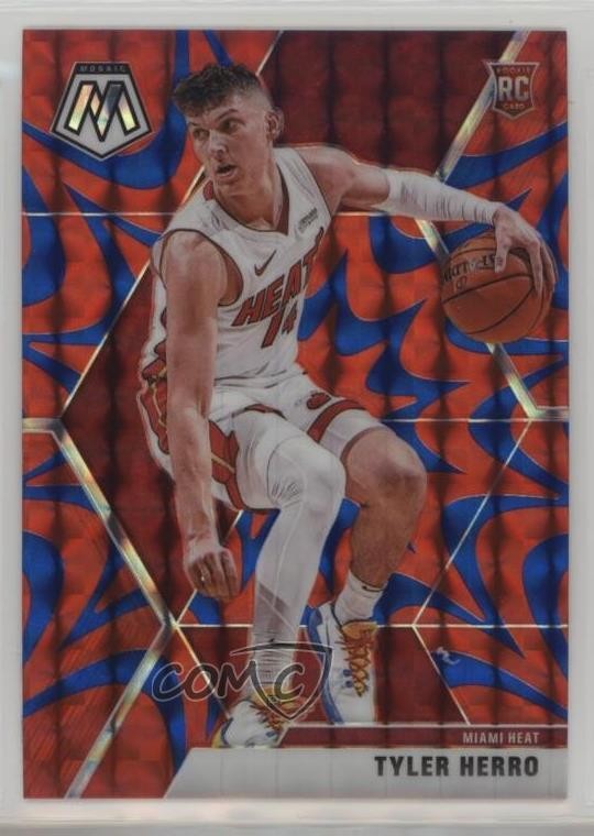 2019-20 Panini Mosaic Rookies Reactive Blue Prizm Tyler Herro #223 1lw4