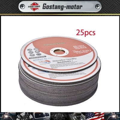 6''x.045''x7/8'' Cut-off Wheel - Metal & Stainless Steel Cutting Discs 25 Pack