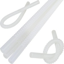 Bendable Straws - 11 inch Long Flexible Straws - Bendy Drinking Straw Reusabl...