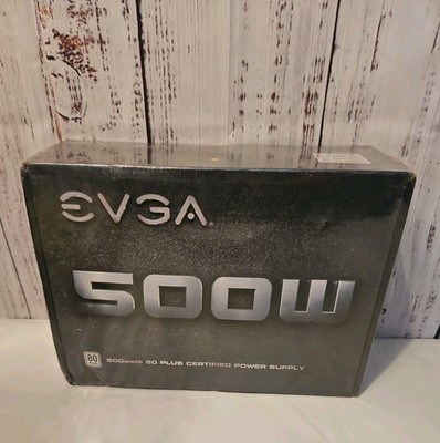New Sealed Evga 500w/80Plus 500W Power Supply (100-W1-0500-KR) 