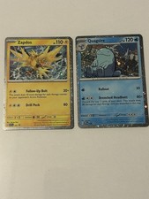 Pokemon TCG Zapdos & Quagsire Surging Sparks Black Star Promo SVP 157 & 156