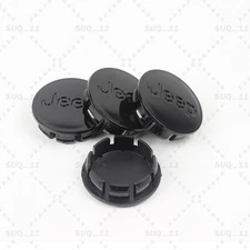 4x 55MM Gloss Black Wheel Hub Center Caps For 2002-11 Cherokee Wrangler 	Liberty