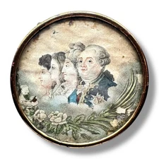 Stipple Engraved Portrait Louis XVI Marie Antoinette Dauphin Rare Antique French