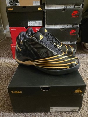 Adidas T-Mac 2.0 Restomod H68049 Black/Gold Basketball Shoes Men's