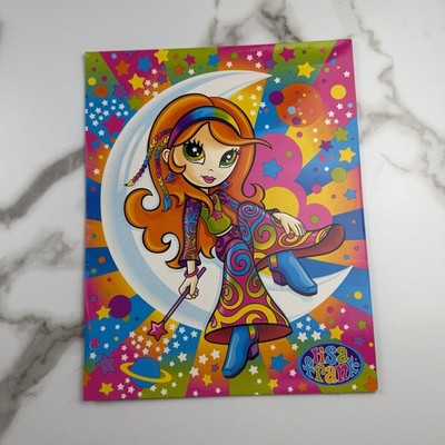 Y2K Lisa Frank Star Moon Girl Vintage Unpunched Folder
