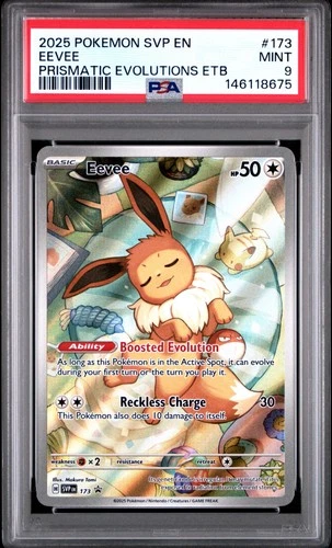 2025 POKEMON SVP EN-SV BLACK STAR PROMO #173 EEVEE PSA 9