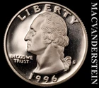 1996-S Washington Quarter Proof — photo from another recent sale