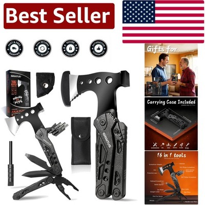 16 in 1 Multitool Camping Gear: Axe, Hammer & Pliers for Outdoor Adventures