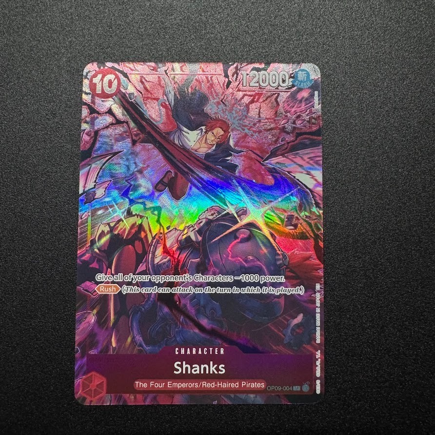 Shanks OP09-004 Alt Art 2nd Anniversary Set-  One Piece TCG English Promotion