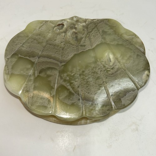 Eitelkeit Schmuck Schmuckschatulle Onyx Marmor Stein grün gold aufklappbar 6,5" x 5" x 2,25"