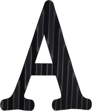 13.7" Metal Letters for Wall Decor, Corrugated Black Large 3D Letters, Decorativ