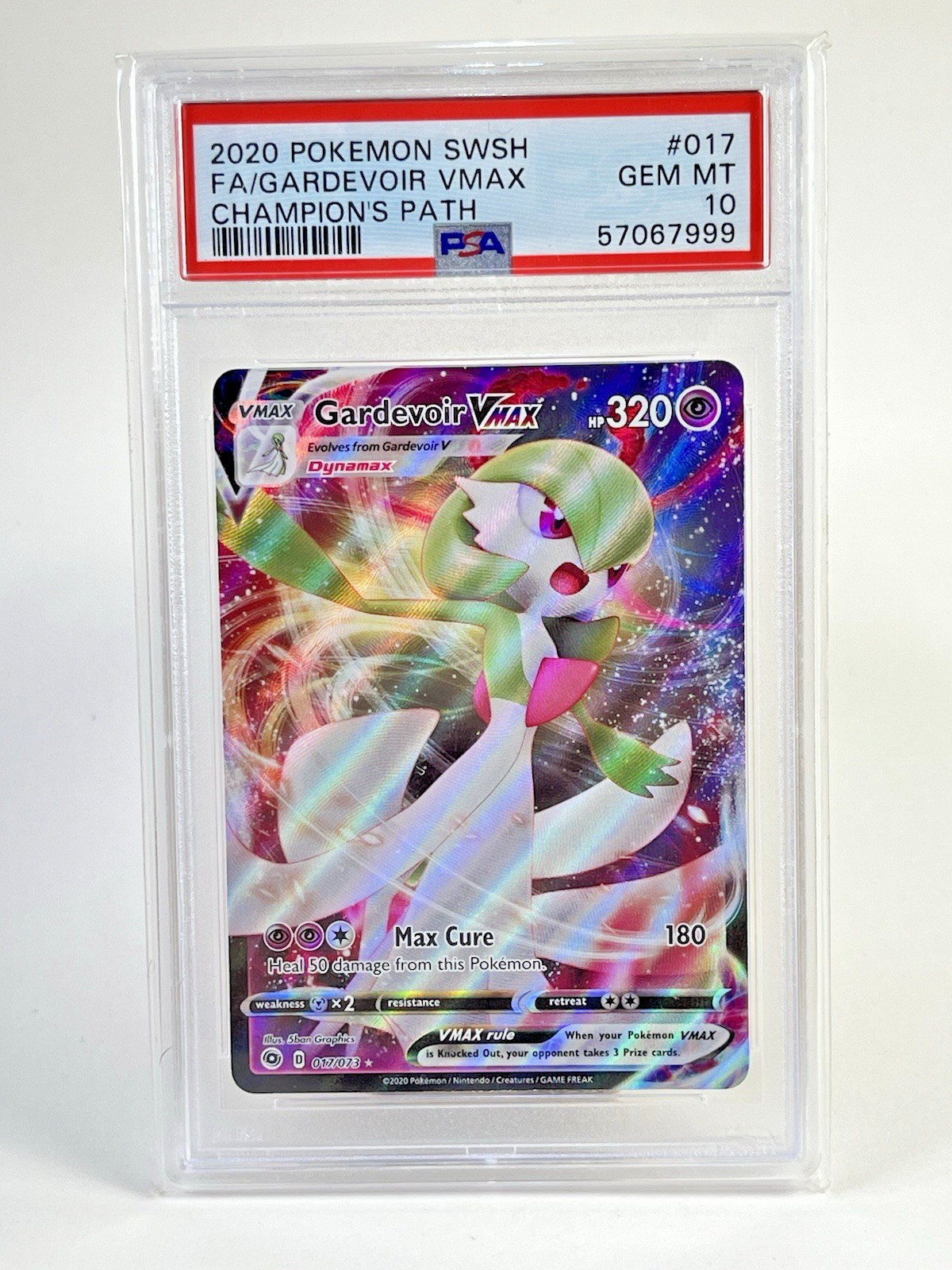 Gardevoir VMAX PSA 10 English Pokemon Card 017 Champions Path 2020 SWSH Full Art