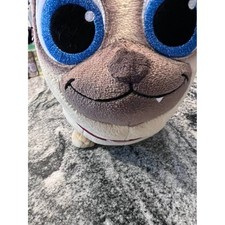 DISNEY Official Rolly Plush Disney Jr Puppy Dog Pals PUG blue eyes 13x6x6