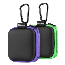 2-Pack Earbuds Case, Portable Small Earbud Carrying Case Storage Bag with Car...