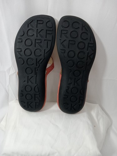 Rockport Mauve Leather T Strap Slip On Thong Sandals Womens Sz 8 - Picture 6 of 11