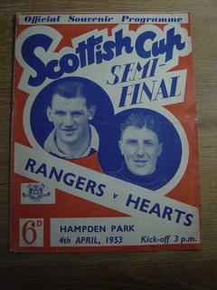 1952/53 SCOTTISH CUP SEMI FINAL : GLASGOW RANGERS v HEARTS