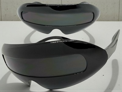 SPACE CYCLOPS FUTURISTIC ROBOT COSTUME PARTY CLUB RAVER DJ SHIELD SUN GLASSES
