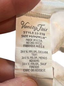 Vanity Fair Nylon Bloomers Pettipants Slip Women's Medium Nylon White Vtg