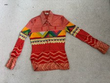 Nik Nik Retro 70s Nylon Shirt, made in Italy, 35? chest 