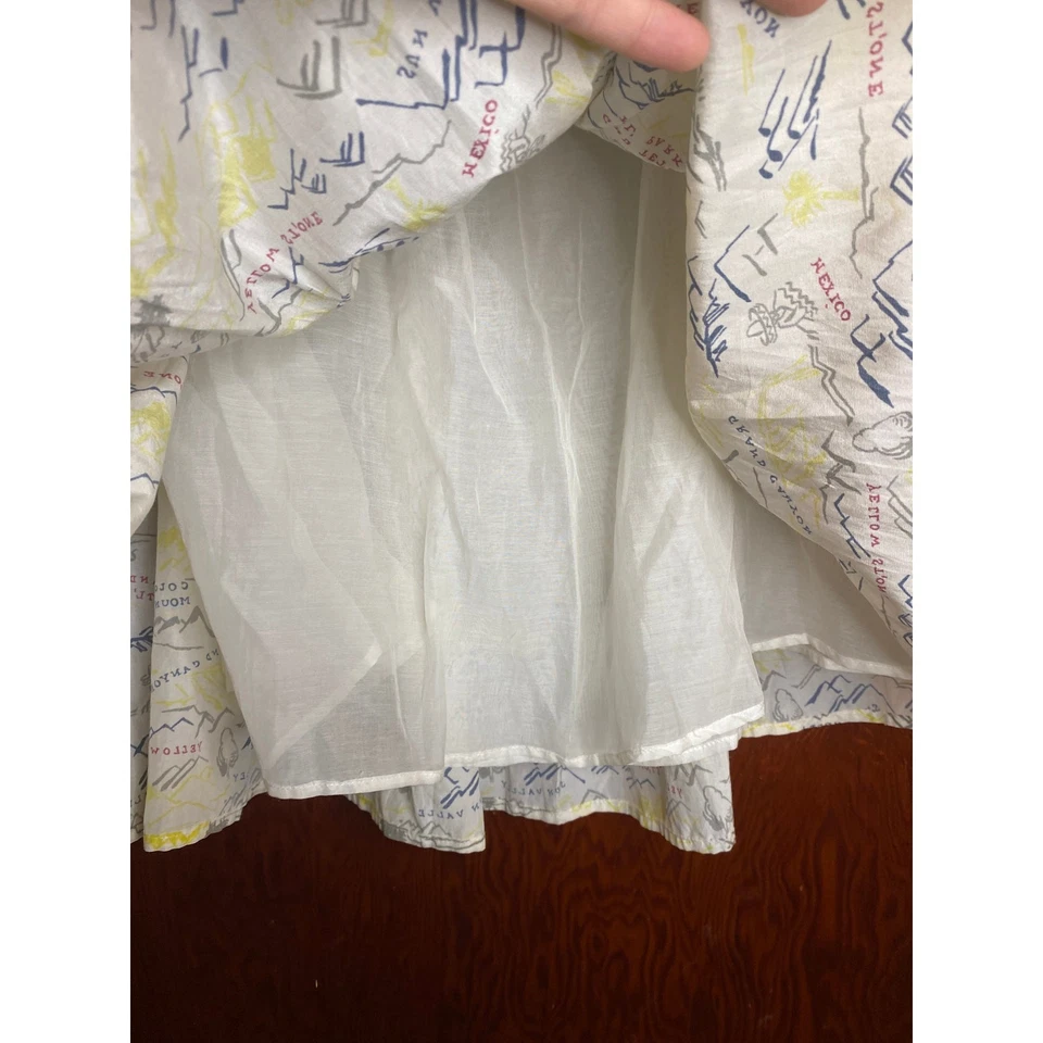 Boy. Band of Outsiders Women's Colorado Yellow Mountain Map Skirt 4 - Image 4 of 4