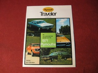 1971 Plymouth & Cuda New Models Sales Brochure Booklet Catalog Original Old