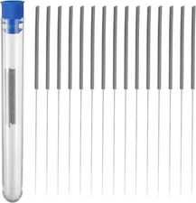 HARFINGTON 20pcs 3D Printer Nozzle Cleaning Needles 0.4mm 0.4mm, Silver Tone 