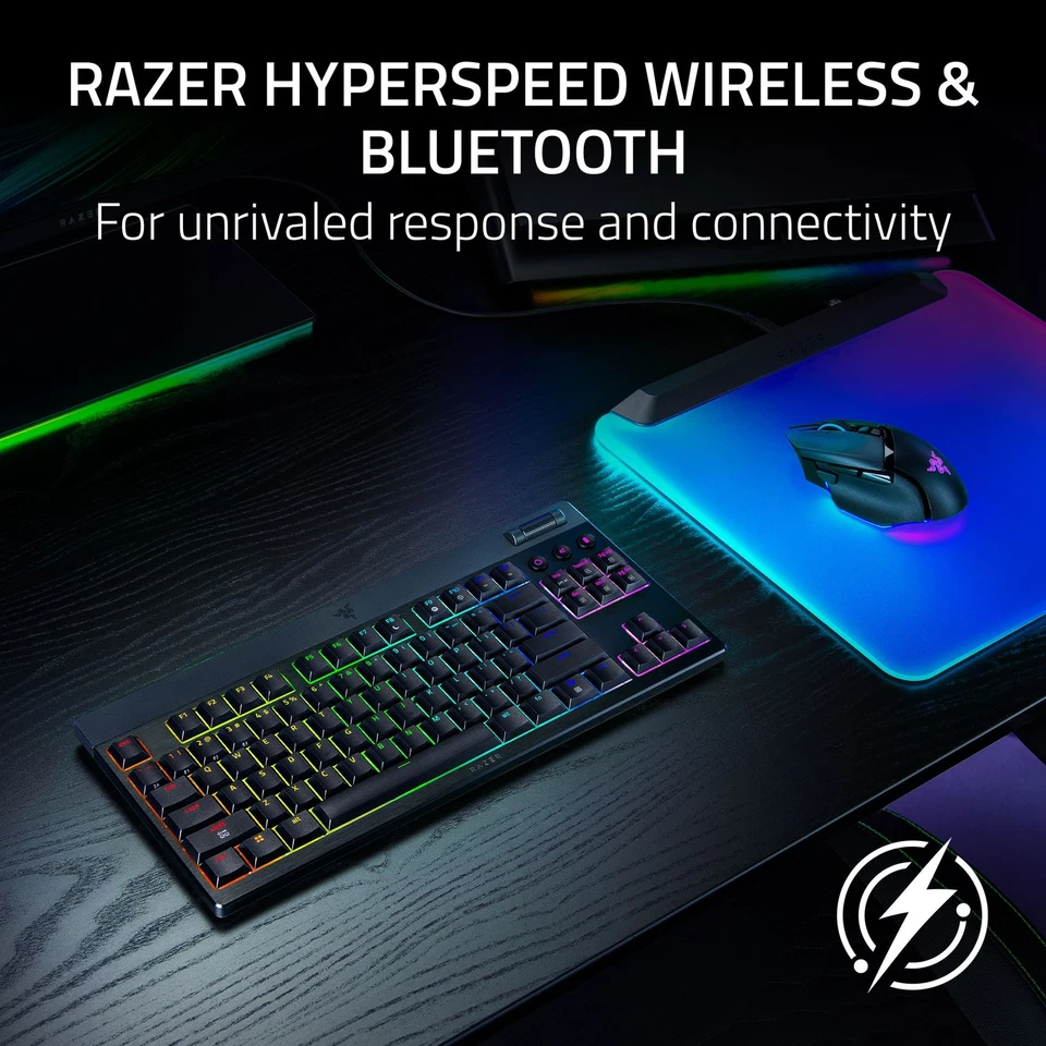 Razer BlackWidow V4 Low-profile Tenkeyless HyperSpeed Wireless Mechanical Gaming - Image 3 of 4