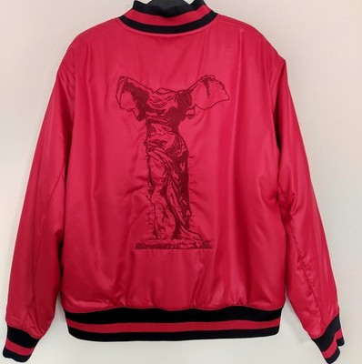 NIKE RARE ARCHIVAL SUPREME VICTORY VARSITY JACKET LEOPARD LINING VINTAGE L