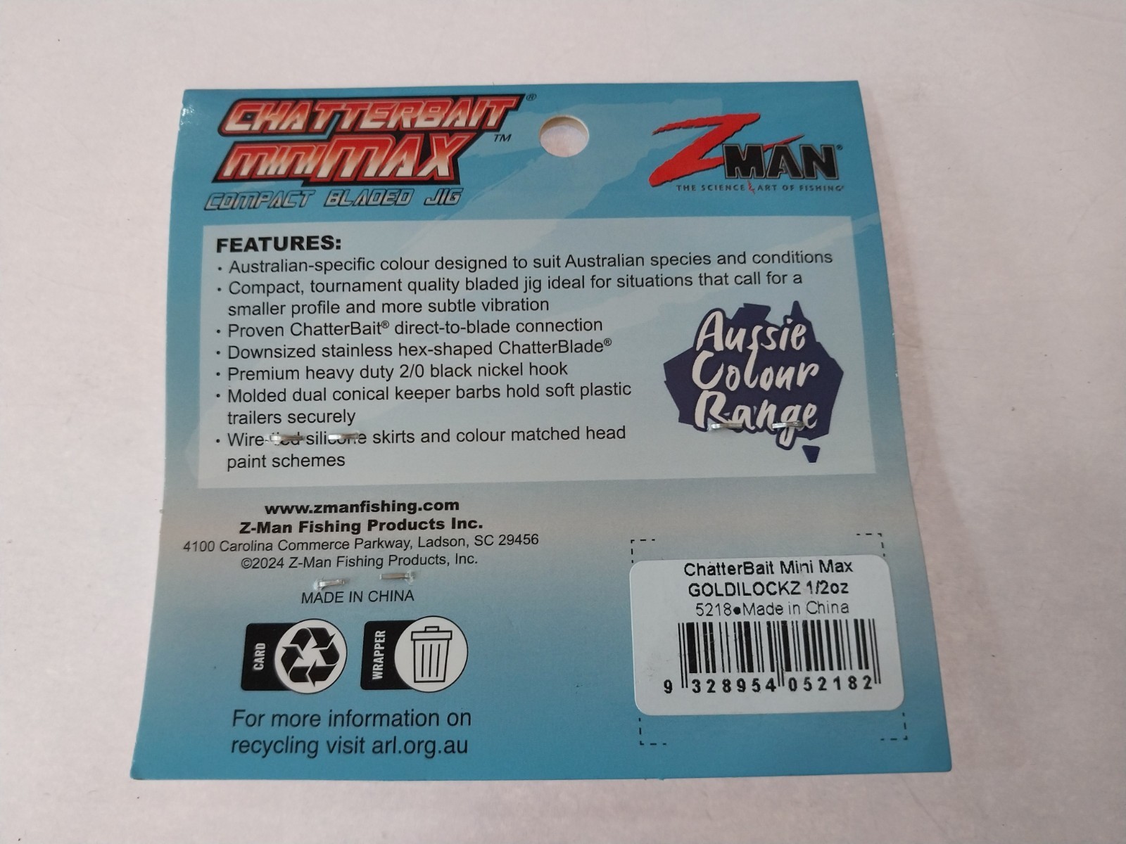 Zman 1/2oz Chatterbait Mini Max Bladed Jig Lure - GOLDILOCKZ Fishing Lure - Image 3