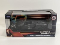 Fast & Furious Shaws Jada Lamborghini Aventador 1:24 Metallauto Schwarz