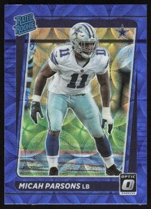 2021 Donruss Optic Rated Rookie Blue Scope #245 Micah Parsons Dallas Cowboys