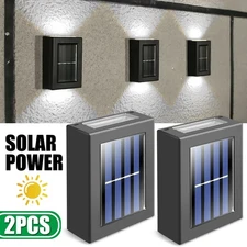 2-10X Outdoor Solar Deck Light Path Garden Patio Pathway Stairs Step Fence Lamp