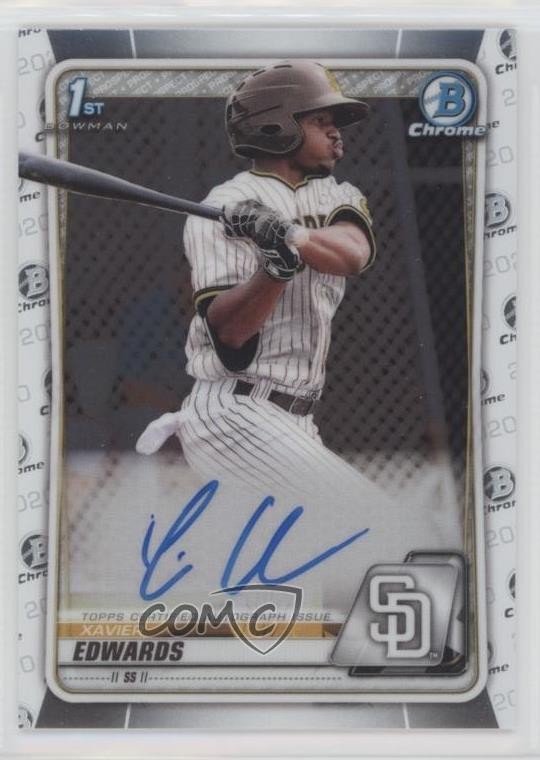 2020 Bowman Chrome Prospects Auto Xavier Edwards #CPA-XE Auto 5j0