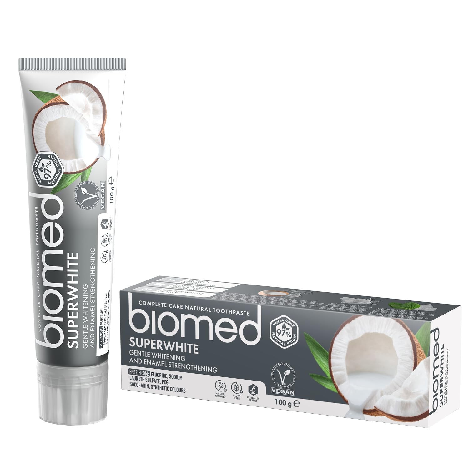 Biomed Superwhite 97% Natural Whitening Toothpaste | 100 g (Pack of 1), White