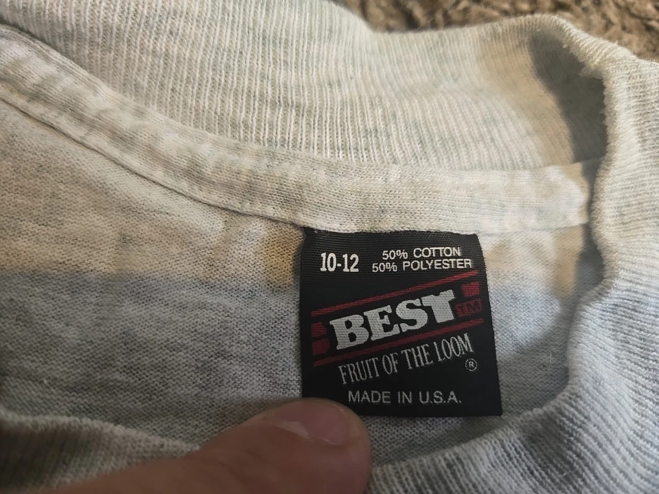 Camisa Gato Brillante Vintage Fruit Of The Loom Años 90. Niños Talla 10/12 Foto 3 de 4