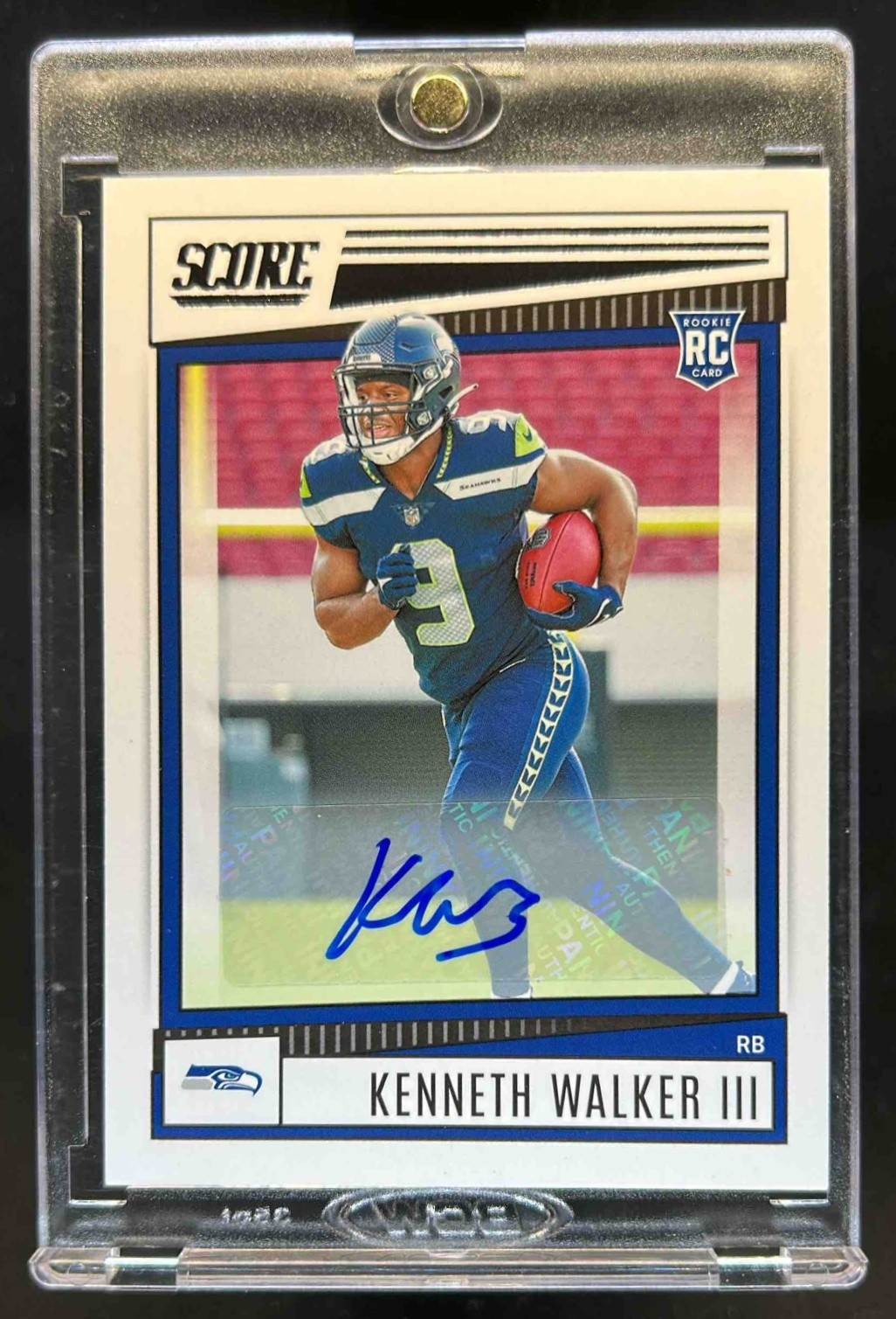 2022 Panini Score Kenneth Walker III Signatures RC Rookie Auto #329 Seahawks