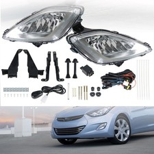 2-Pack Fog Light Assembly with Bulbs Switch Wiring Kit Replacement for 2011-2...
