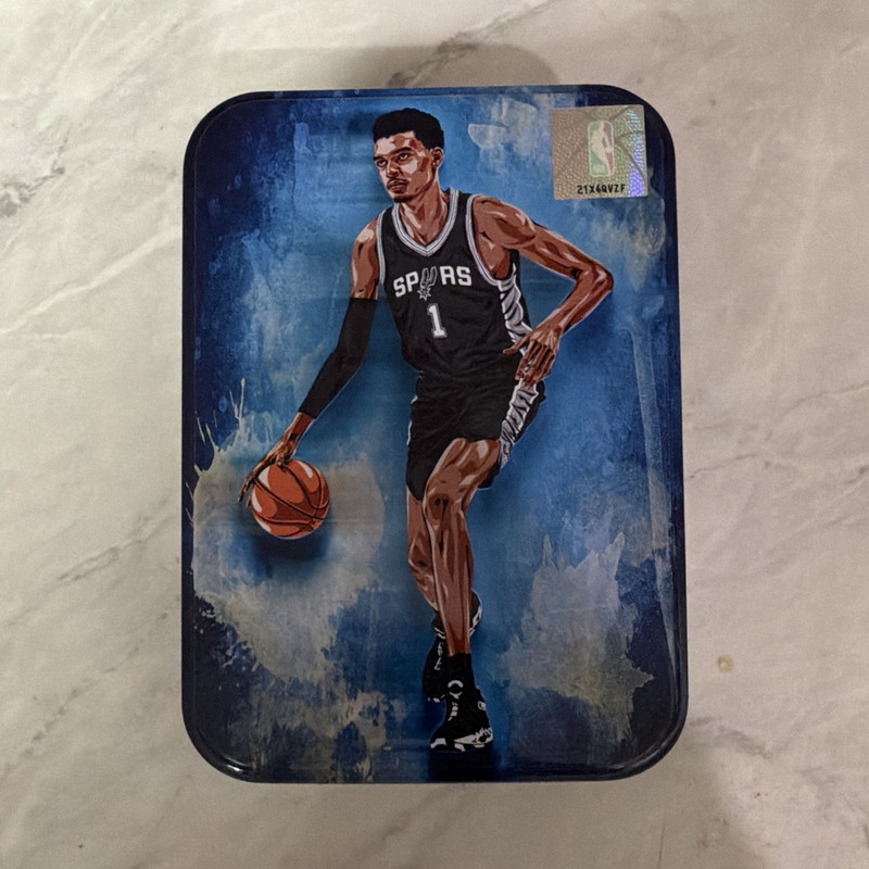 NBA Lab Victor Wembanyama Spurs Metal Tin Card Storage Case w/ Foam Insert