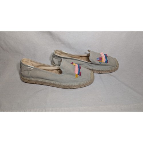 Soludos Wmns Espadrille Shoes Size 8 Llama Piñata Canvas Slip On Flats festival - Picture 2 of 7
