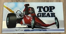 Vintage Aristocrat Slot Machine Glass Top Gear Dragster Drag Racing 19" x 9.5"
