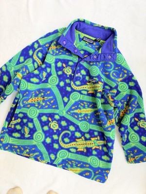 Vintage 1998 Patagonia Crocodile Bluegrass Synchilla Fleece Kids 8 USA F98 RARE