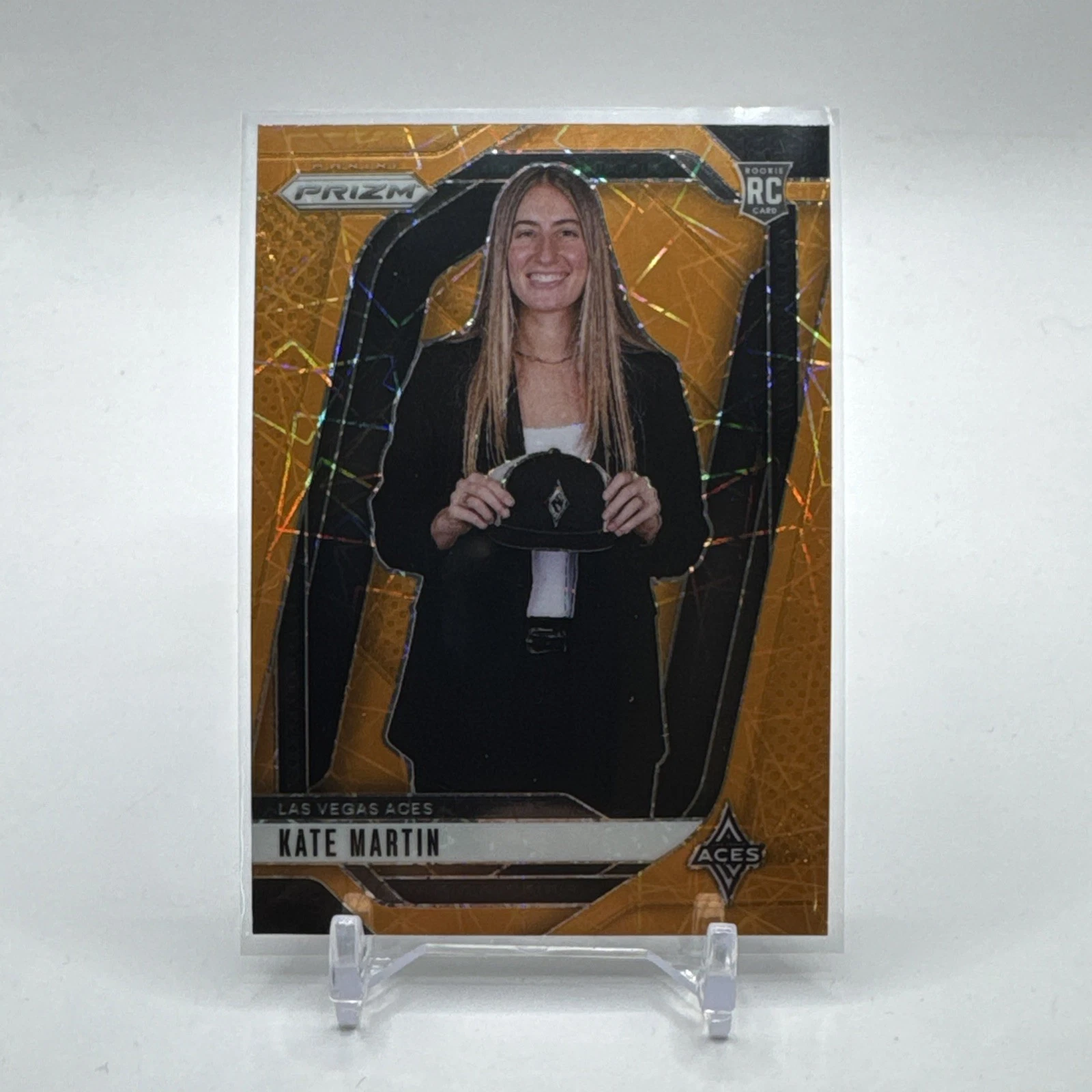 2024 Panini WNBA Prizm Kate Martin Orange Velocity Prizm RC #148 Las Vegas