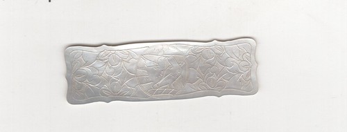 Siam, Thailand, Mothe of Pearl gambling token, 2 3/8 inches long