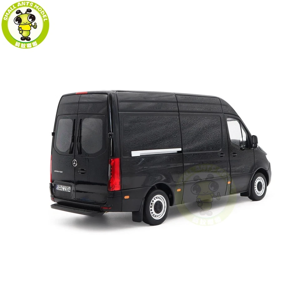 1/18 Mercedes Benz Sprinter 2018 Van Norev 183041 Black Diecast Model Car - Image 4 of 4