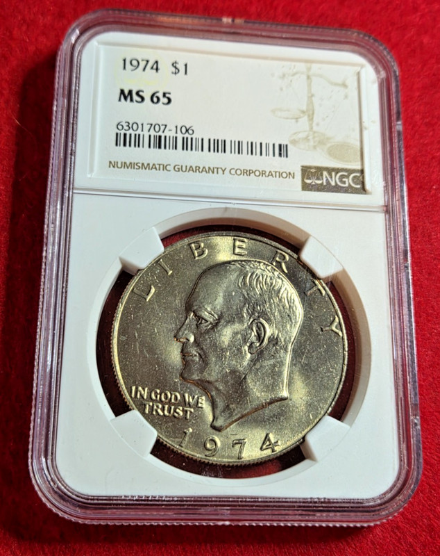 1974 P EISENHOWER Dollar NGC MS65 - Uncirculated IKE $1 Coin