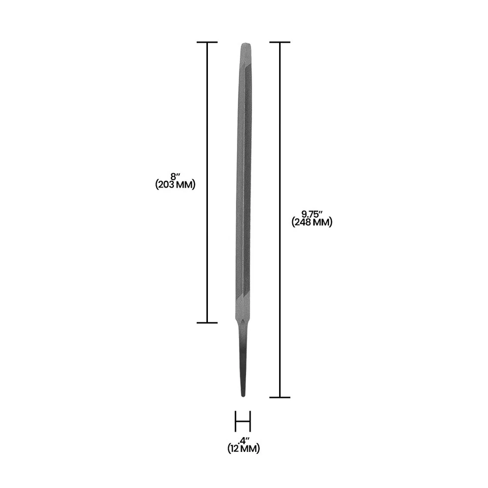 Zenport AGF200T Mill Bastard File, Triángulo, 8 pulgadas, Gris - Paquete de 10 Foto 3 de 3