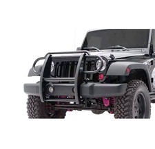 Black Horse Grille Guard Brush Guard Modular Black Fits 2007-2018 Jeep Wrangler