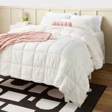 King Box Stitch Puffer Comforter King Ivory - Room Essentials