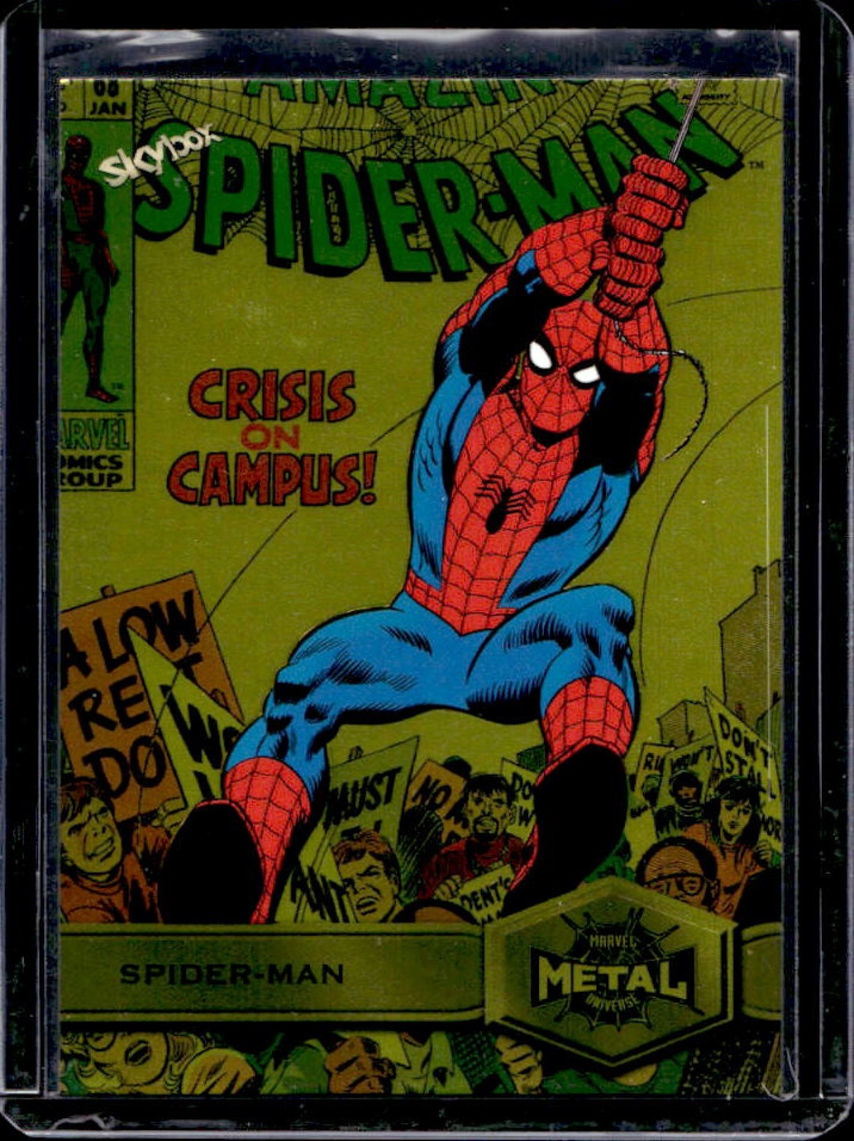 2021 Skybox Metal Universe Marvel Spider Man Spider-Man Yellow FX #164